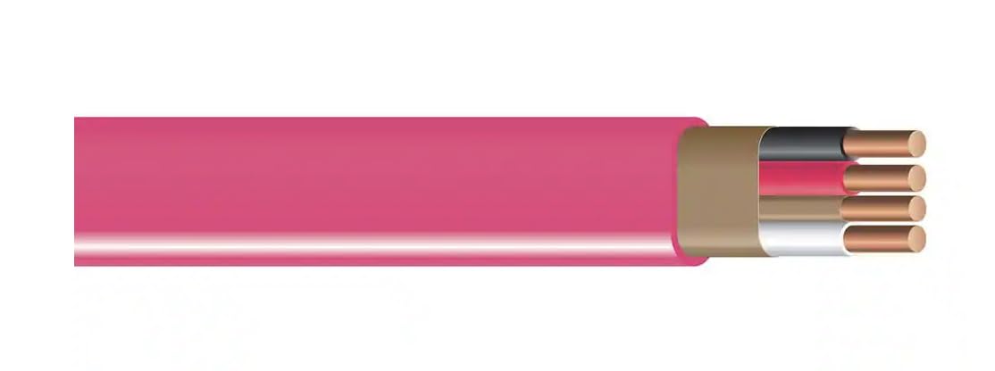 10/3 Type NM-B Copper 10 AWG 3 Conductors with Ground Insulated Jacket Pink U213