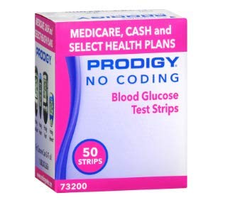No Coding Blood Glucose Test Strips, Box of 50 J851