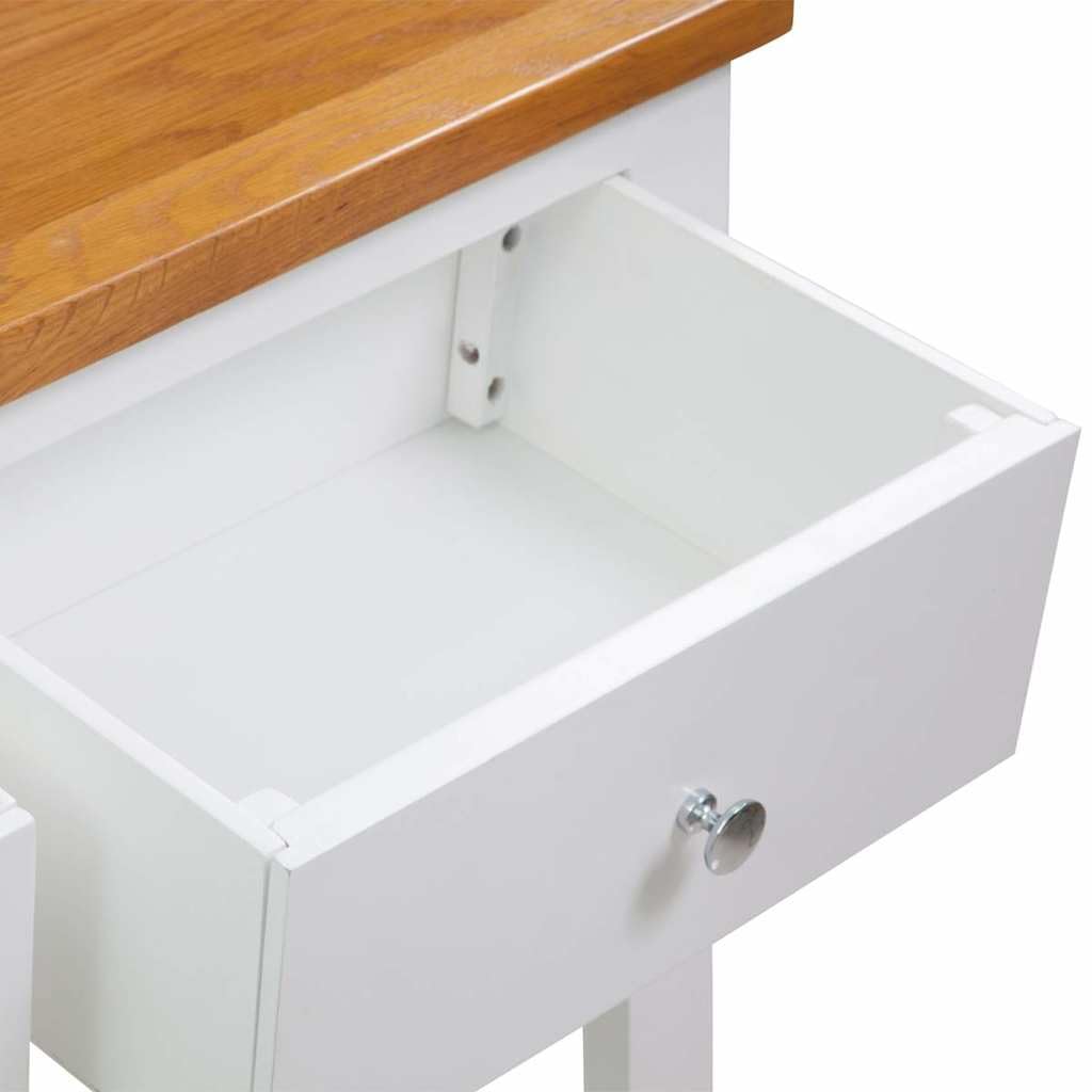 Rustic Oak Acacia Wood Console Table 2 Drawers P733