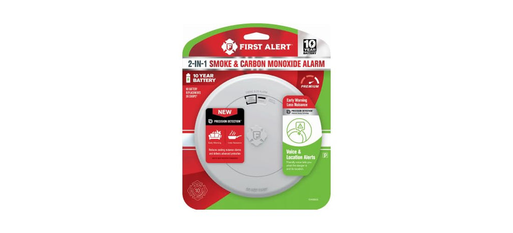 10 Year Battery-Powered Photoelectric Smoke and Carbon Monoxide Detector A4051