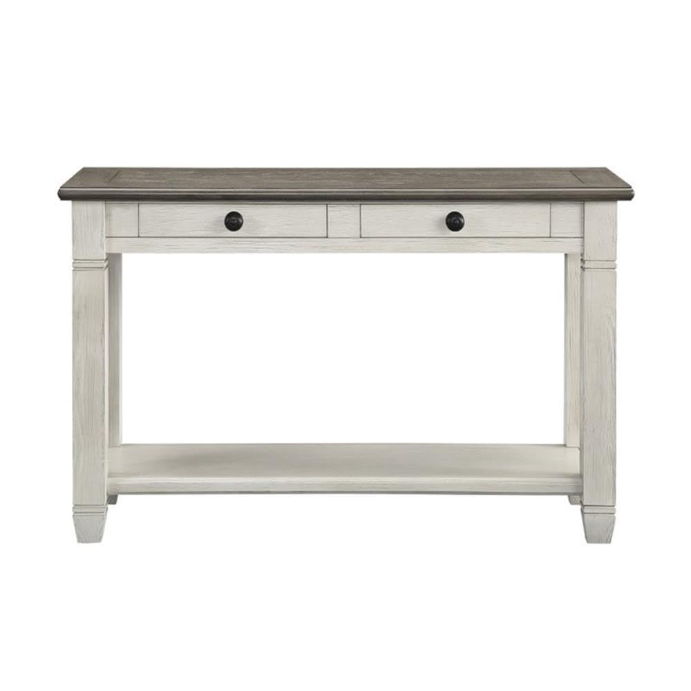 2-Tone Wood Console Table with 2 Drawers E304