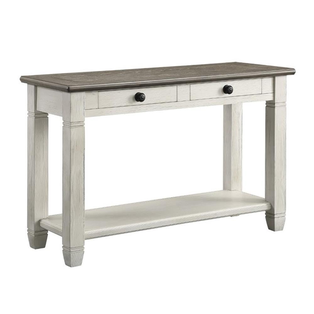 2-Tone Wood Console Table with 2 Drawers E304