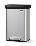 13 gal Stainless Steel Step-on Trash Can with Lid O4406