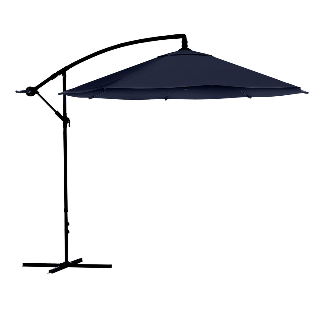 10 Ft Offset Cantilever Patio Umbrella with Cross Base Z3703