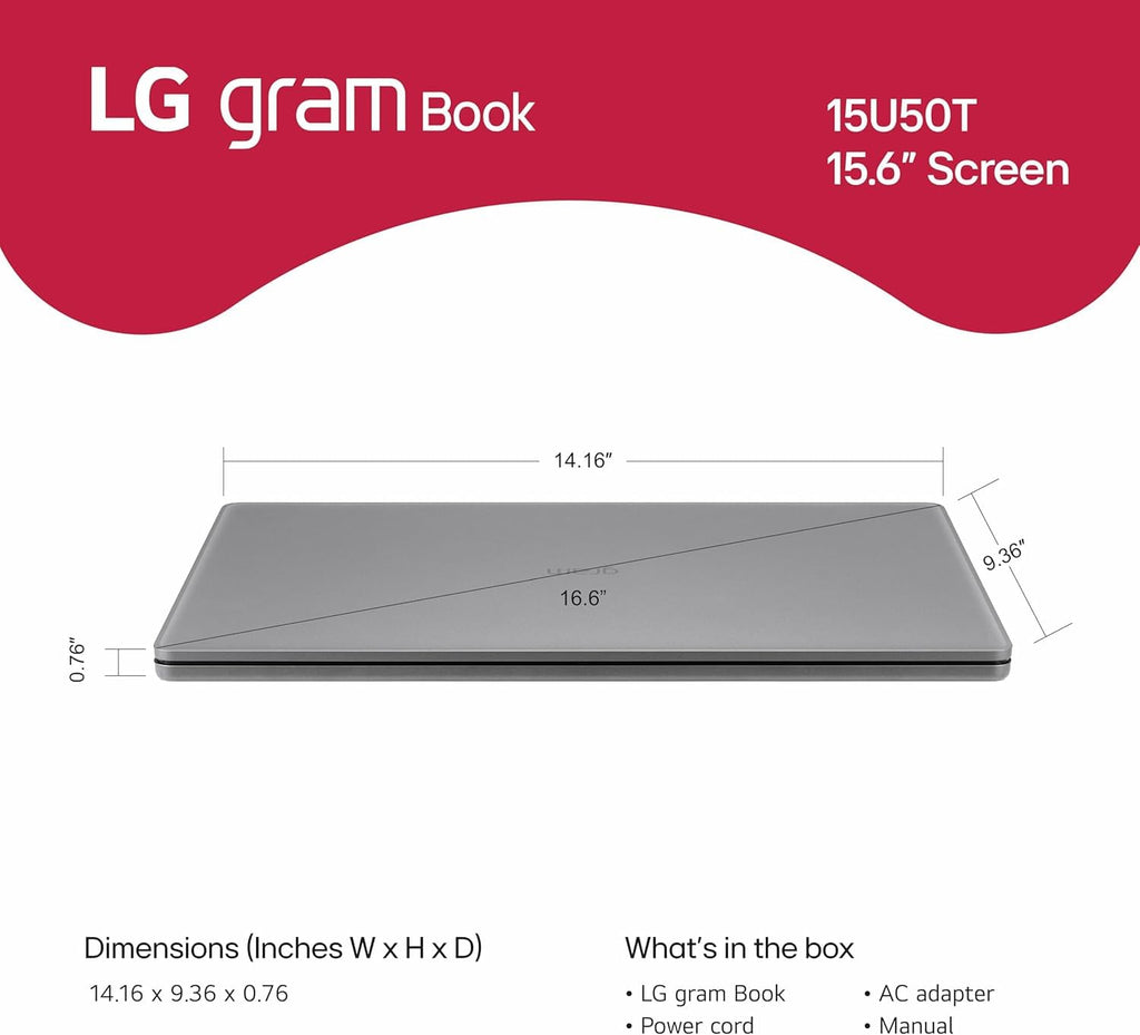 15.6" Lightweight Laptop Intel Core i5 16 GB RAM 256 GB SSD Windows 11 Pro Titan Silver V647308