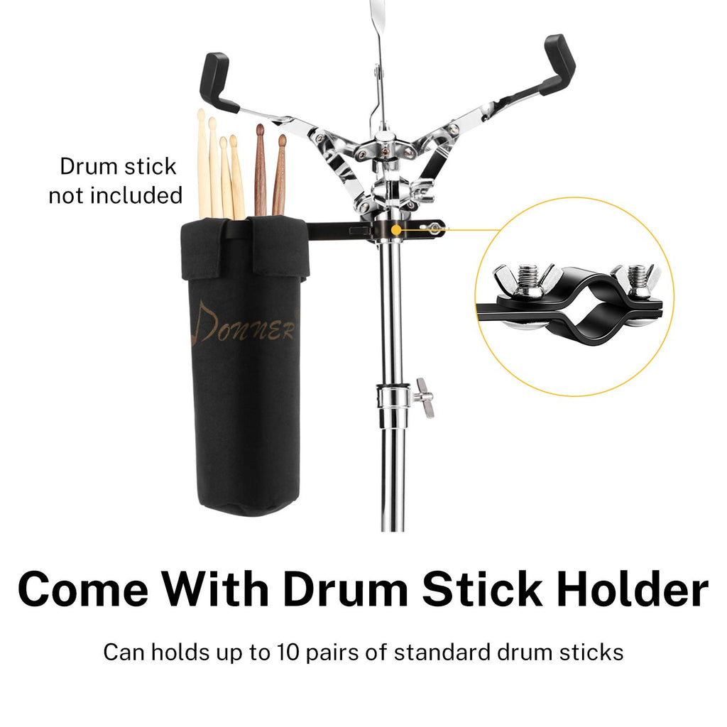 Adjustable Double Braced Snare Drum Stand with Drumstick Holder Y38576