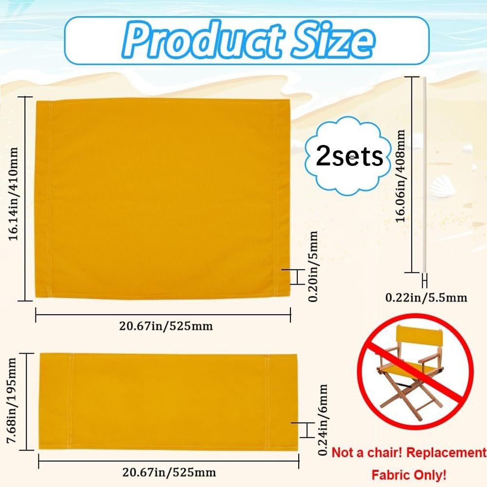 2 Sets Canvas Director Chair Covers I8321