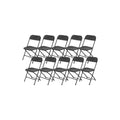 10 Pack Black Plastic Folding Chairs R22743