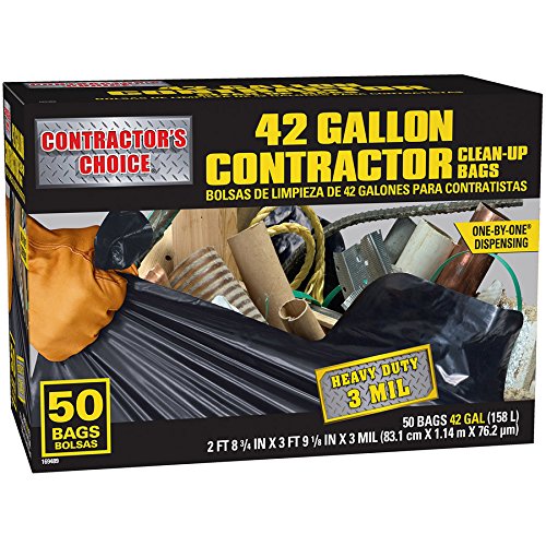 42-Gallon Outdoor Construction Trash Bags T265226