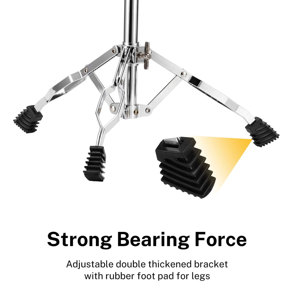 Adjustable Double Braced Snare Drum Stand with Drumstick Holder Y38576