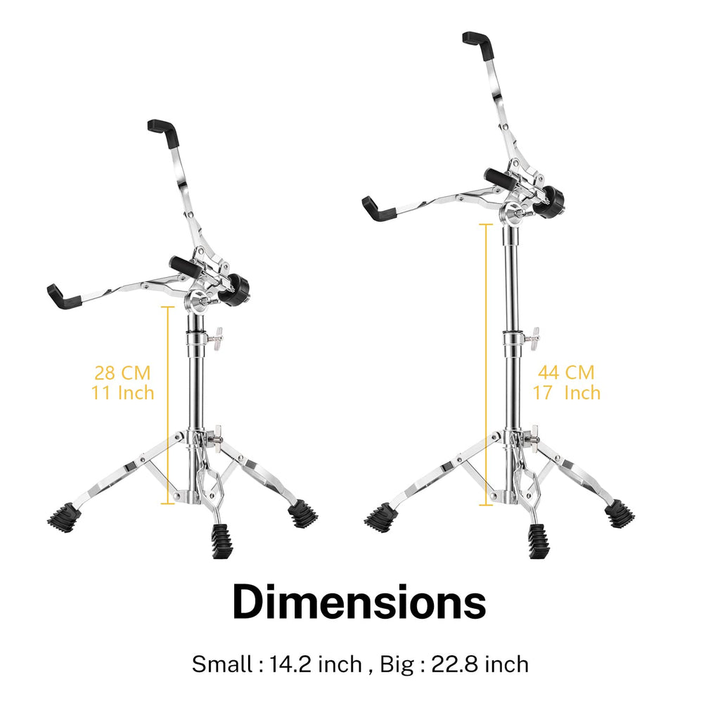 Adjustable Double Braced Snare Drum Stand with Drumstick Holder Y38576