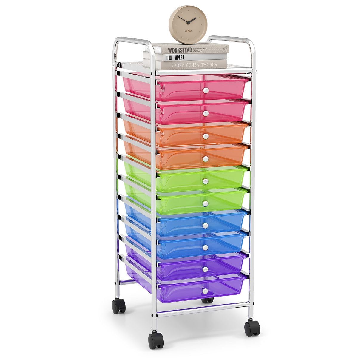 10 Drawer Rolling Storage Cart T711