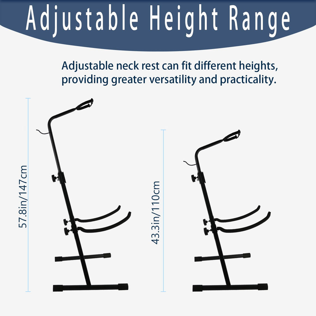Double Bass Stand, Sturdy and Portable Upright Bass, Black F210