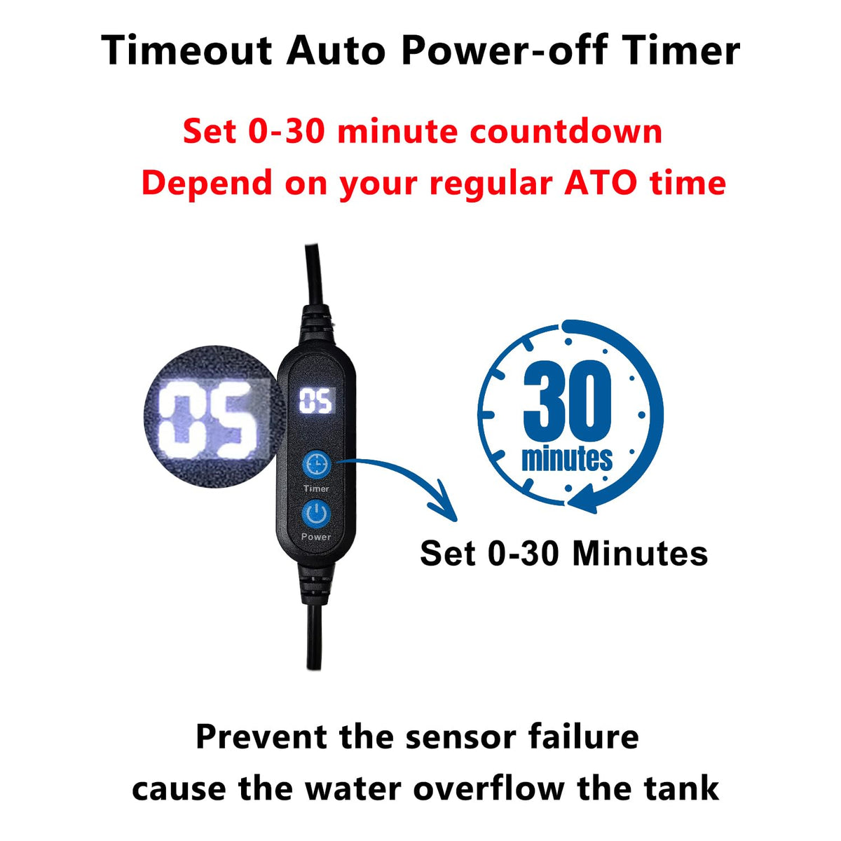 Aquarium Auto Top Off System with 4 Level Flow Control Pump C7622