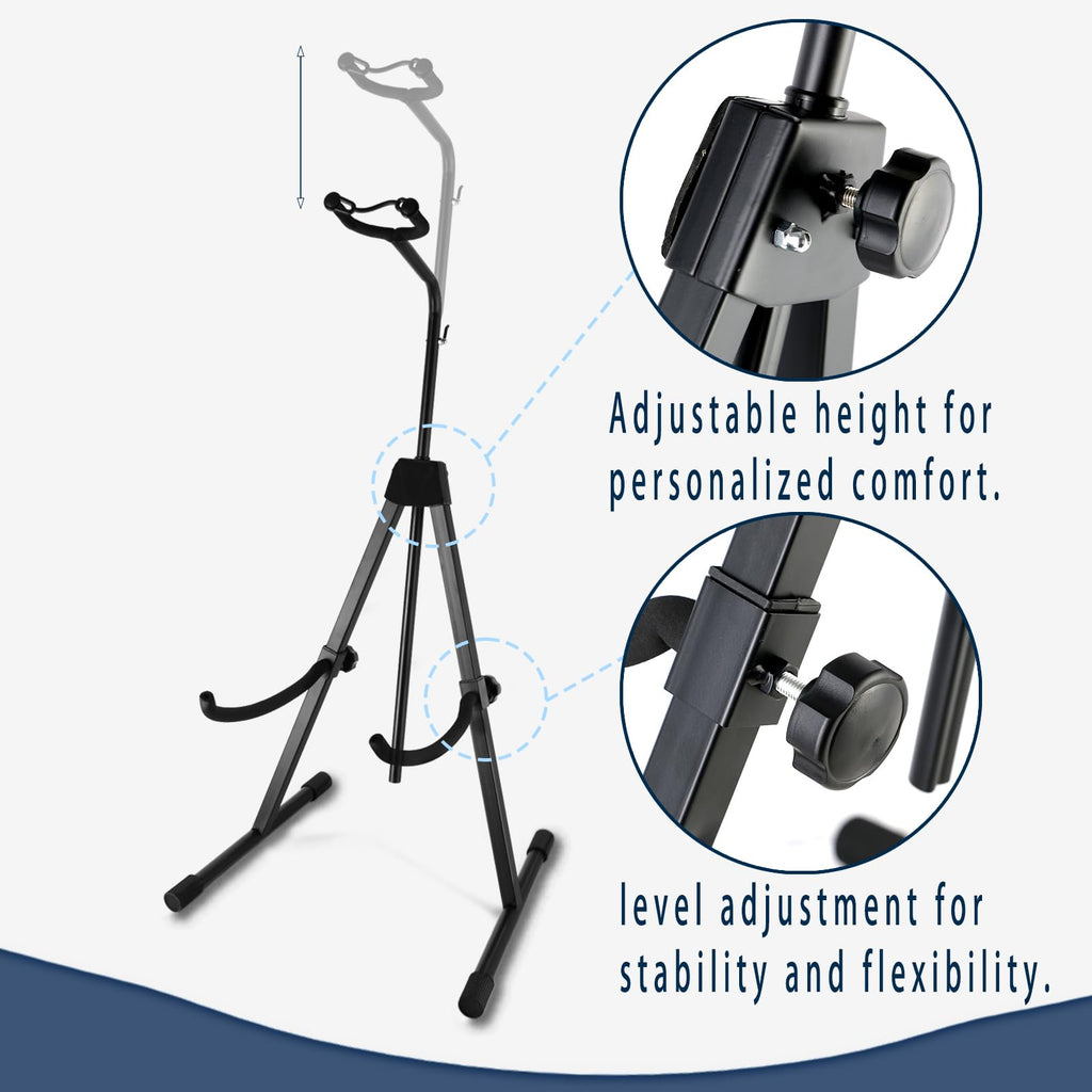Double Bass Stand, Sturdy and Portable Upright Bass, Black F210