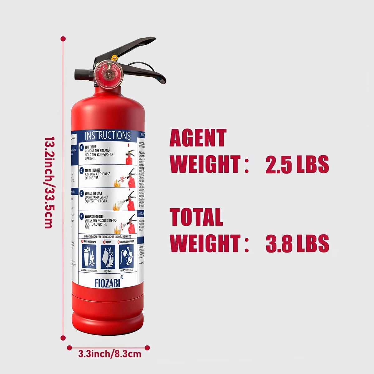 2.5 lb Dry Chemical Fire Extinguisher V88237