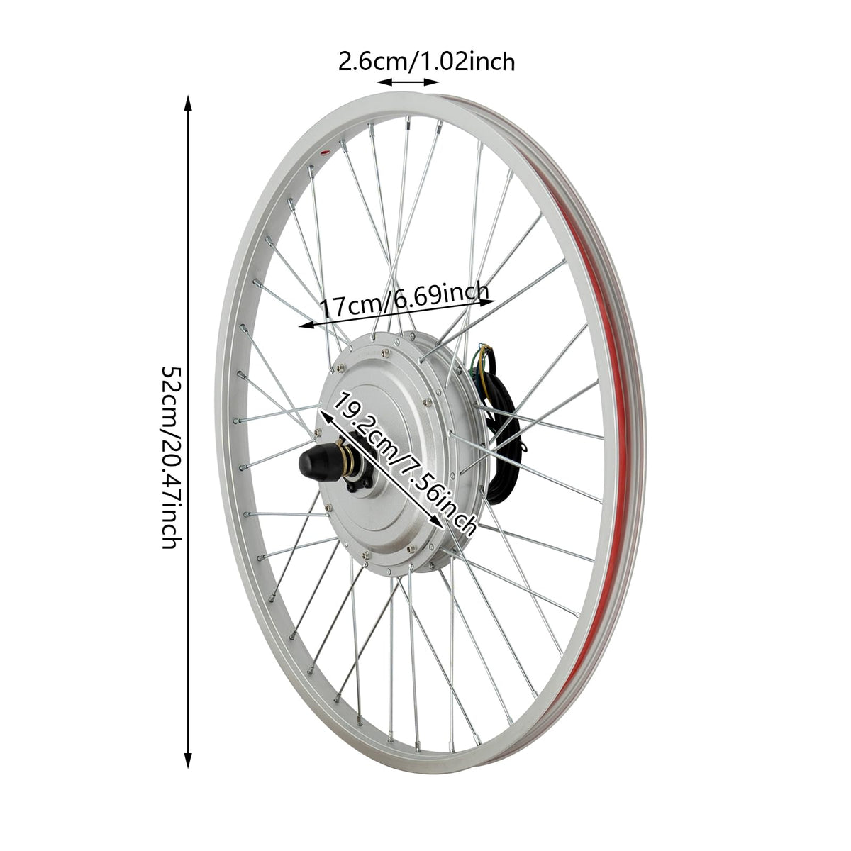36V 750W Front Brushless Motor Electric Bicycle Conversion Kit H8460