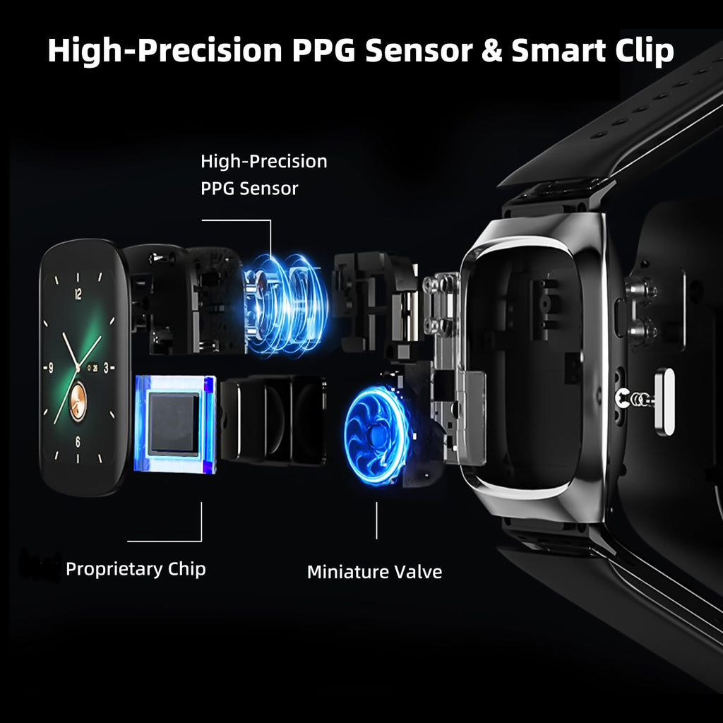 Blood Pressure Smartwatch with Cuff, Wrist BP Monitor Watch J116