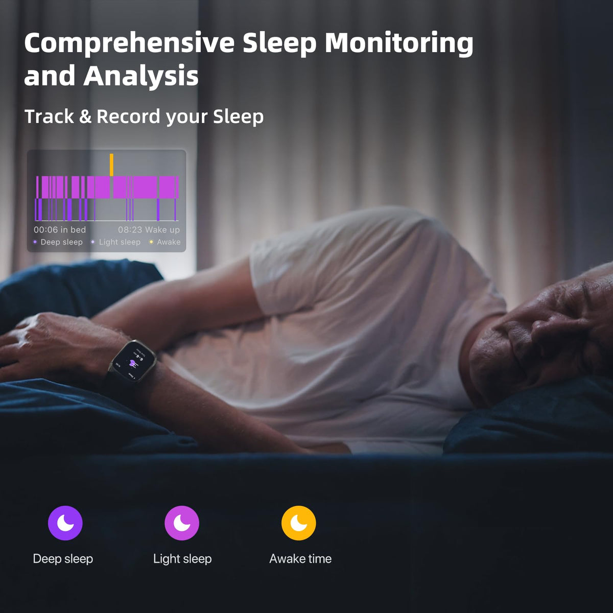 Blood Pressure Smartwatch with Cuff, Wrist BP Monitor Watch J116