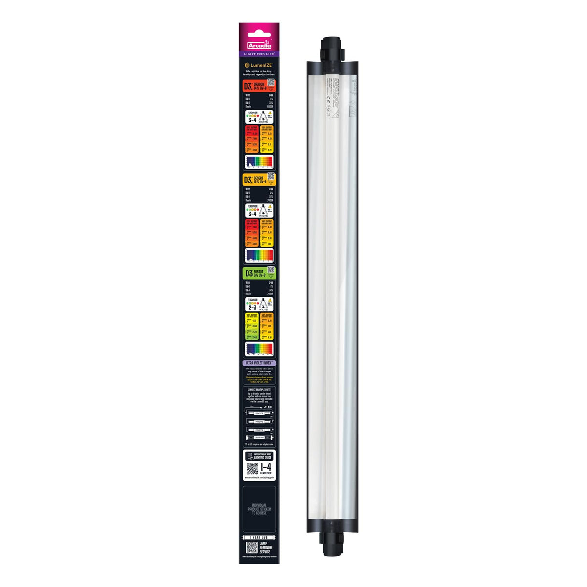 24" 24 Watts 14% UVB Reptile Light Fixture Kit U889