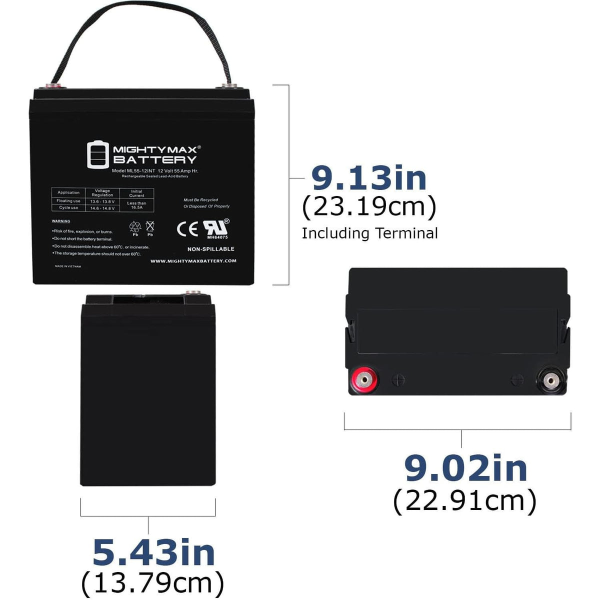 12V 55AH AGM Car and Truck Battery Z471778