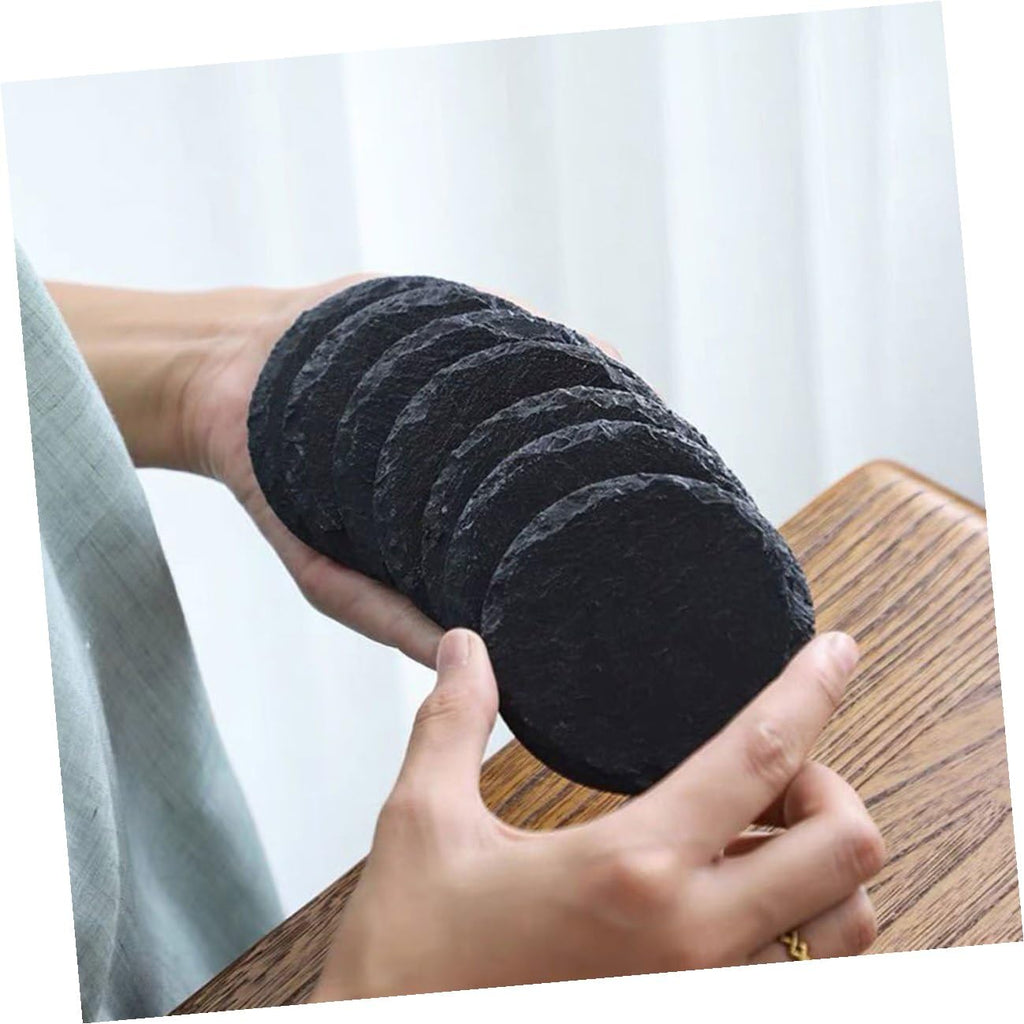 6pcs Stone Coasters Set with Non Slip Bottom Y9645