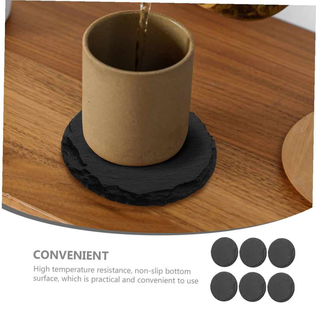 6pcs Stone Coasters Set with Non Slip Bottom Y9645
