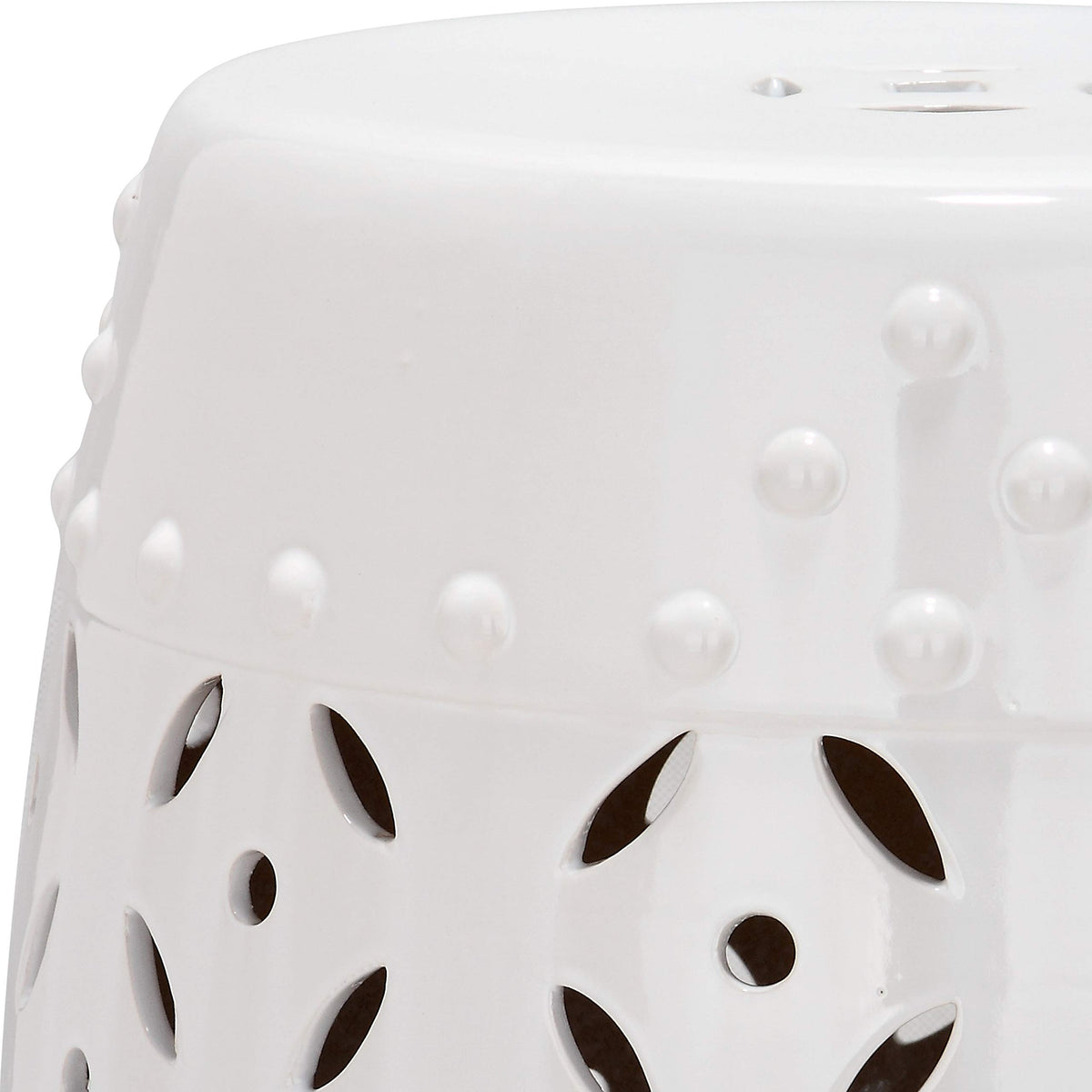 White Ceramic Garden Stool A6293