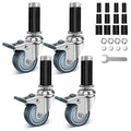 2 Inch Expanding Stem Caster Wheels with Locking Brake Set of 4 M374647