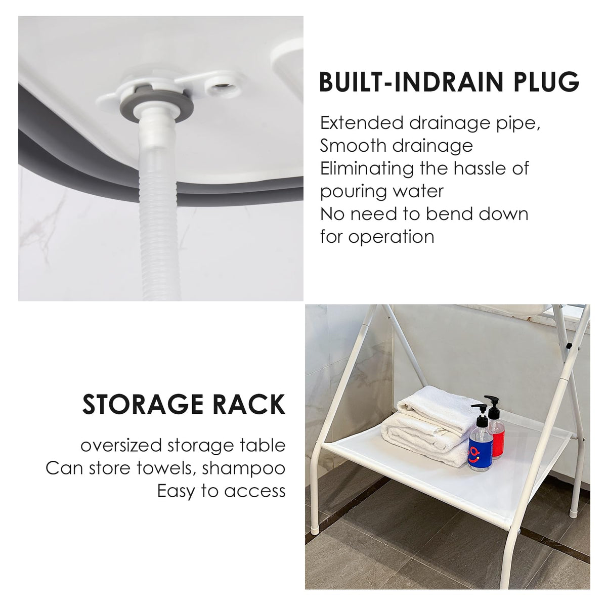 2 in 1 Collapsible Portable Dog Bath Tub C2804