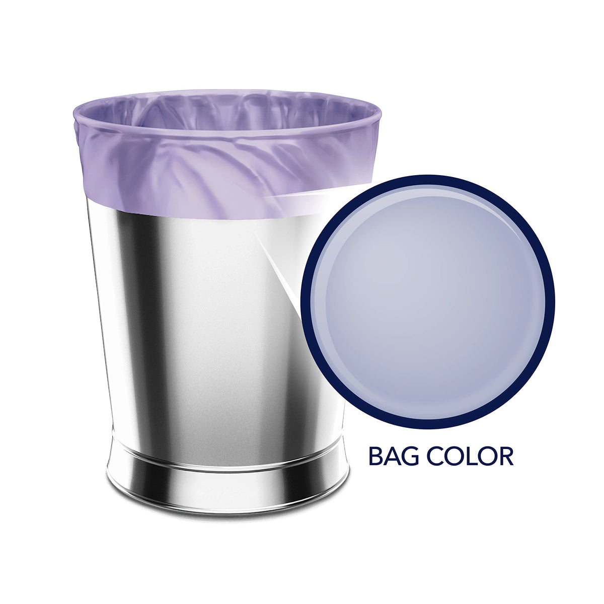4 Gallon Drawstring Trash Bags 480 Bags Lavender I1774