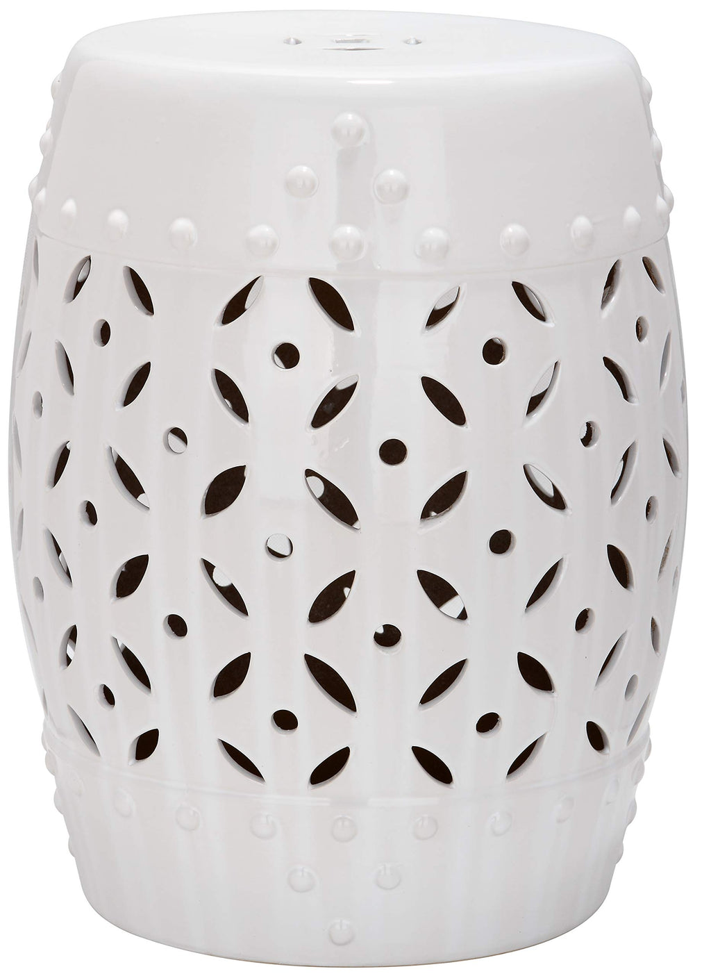 White Ceramic Garden Stool A6293