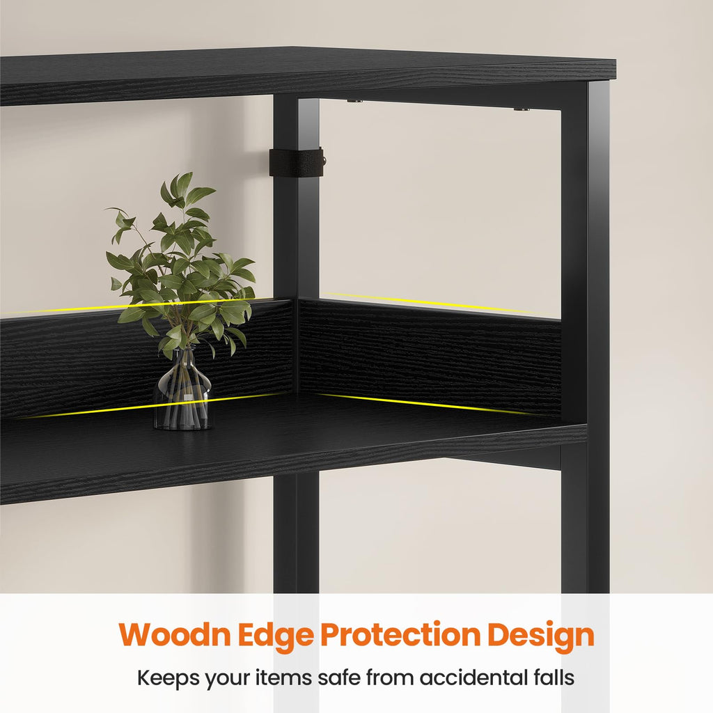 Black 8 Fabric Drawer 7-Tier Bookshelf E957024