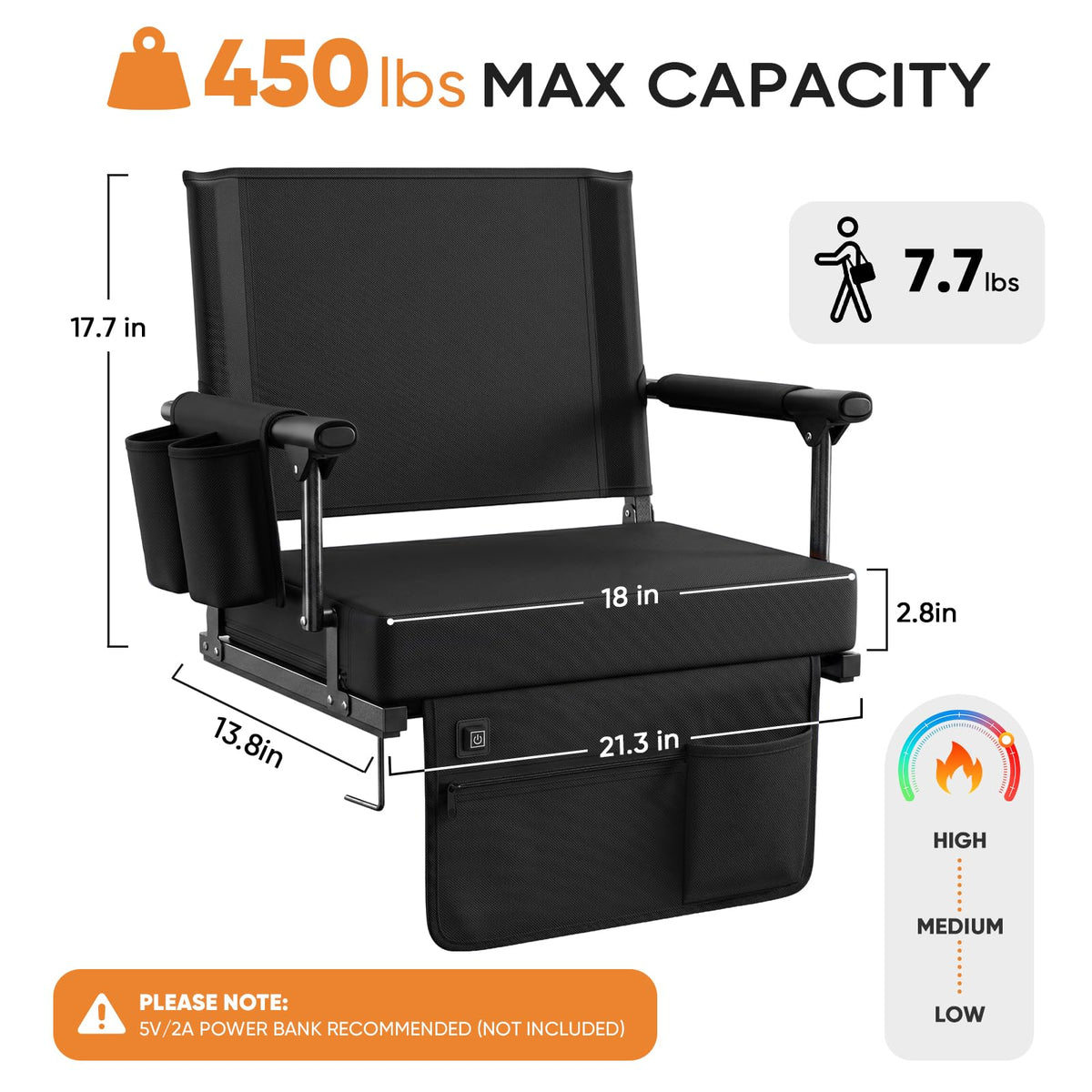 Stadium Seats with Back Support & Armrests Z773