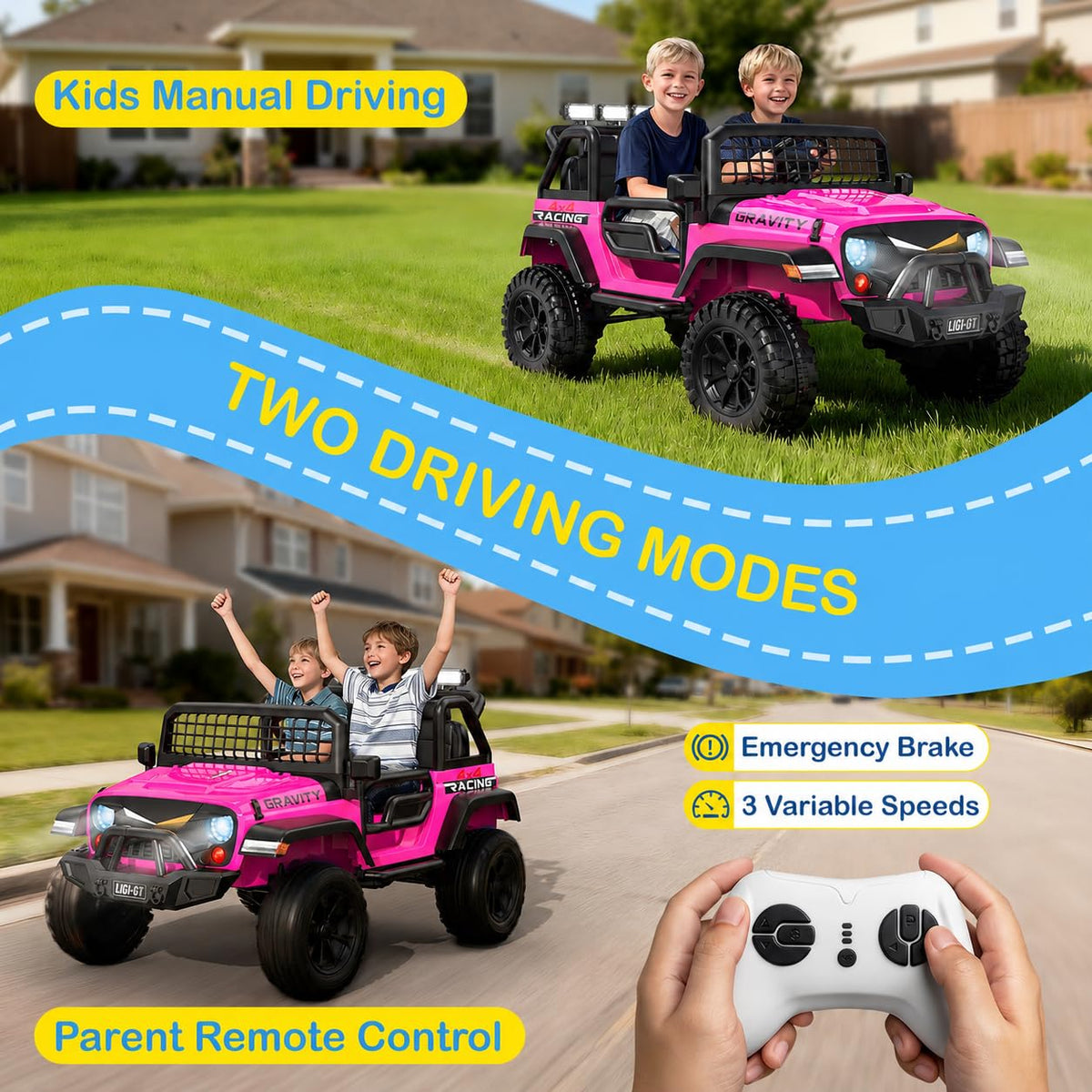 24V 2 Seater 4WD Ride On Car N327798