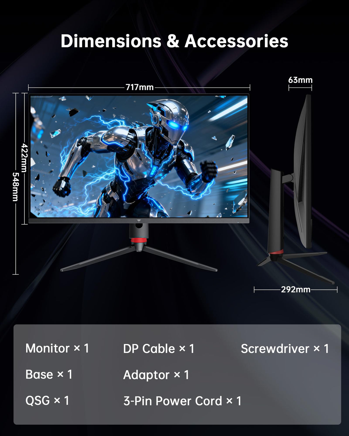32 Inch 4K 165Hz UHD Fast IPS Gaming Monitor D2548