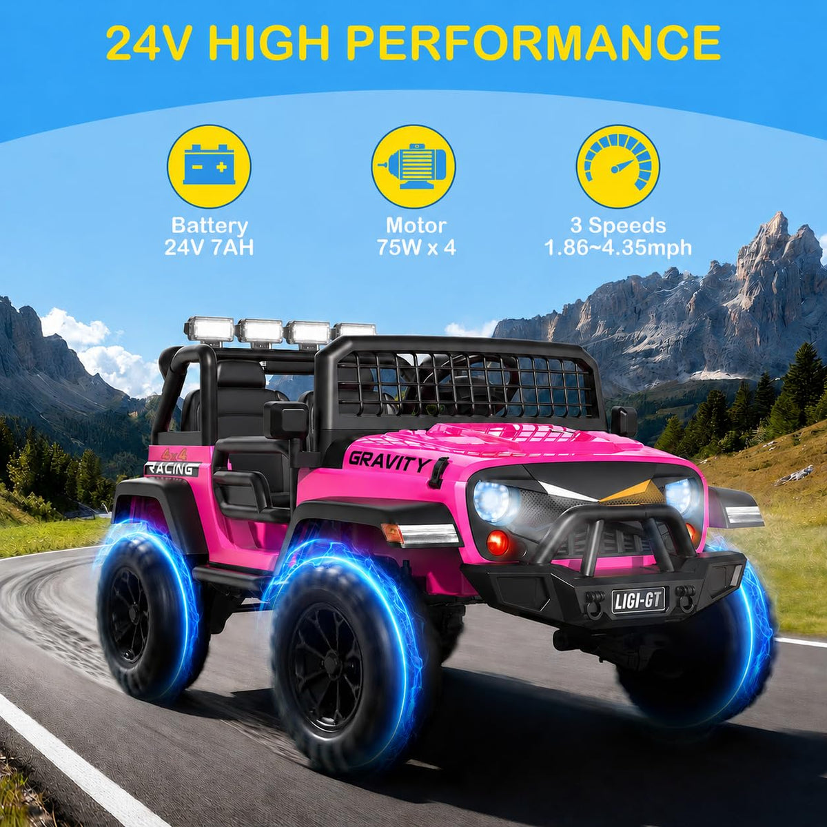 24V 2 Seater 4WD Ride On Car N327798