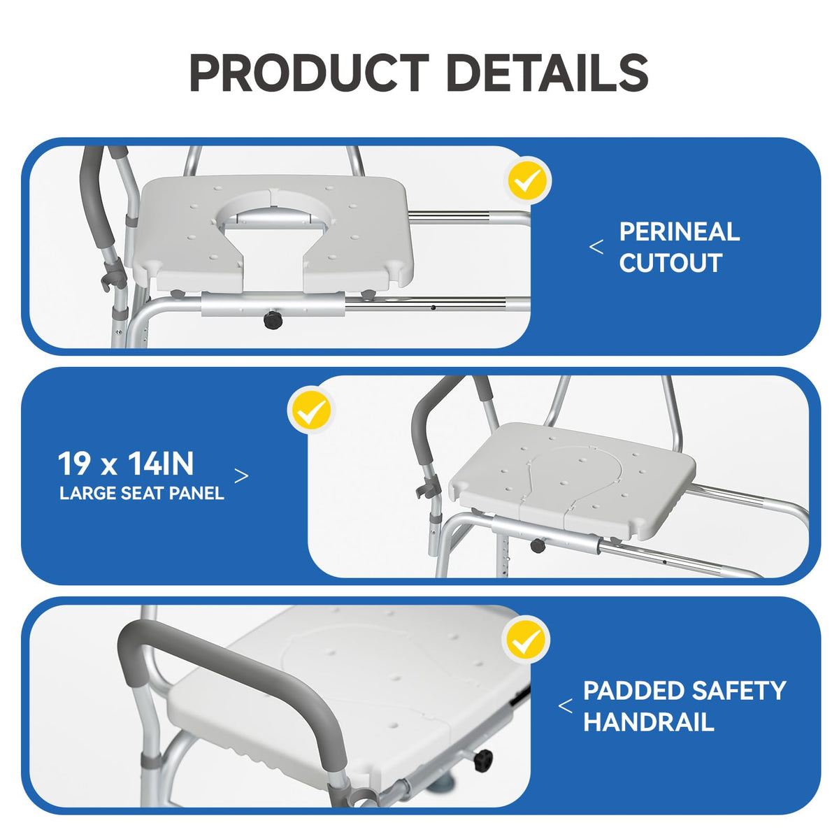 Sliding Shower Chair 350 Lb Capacity C766