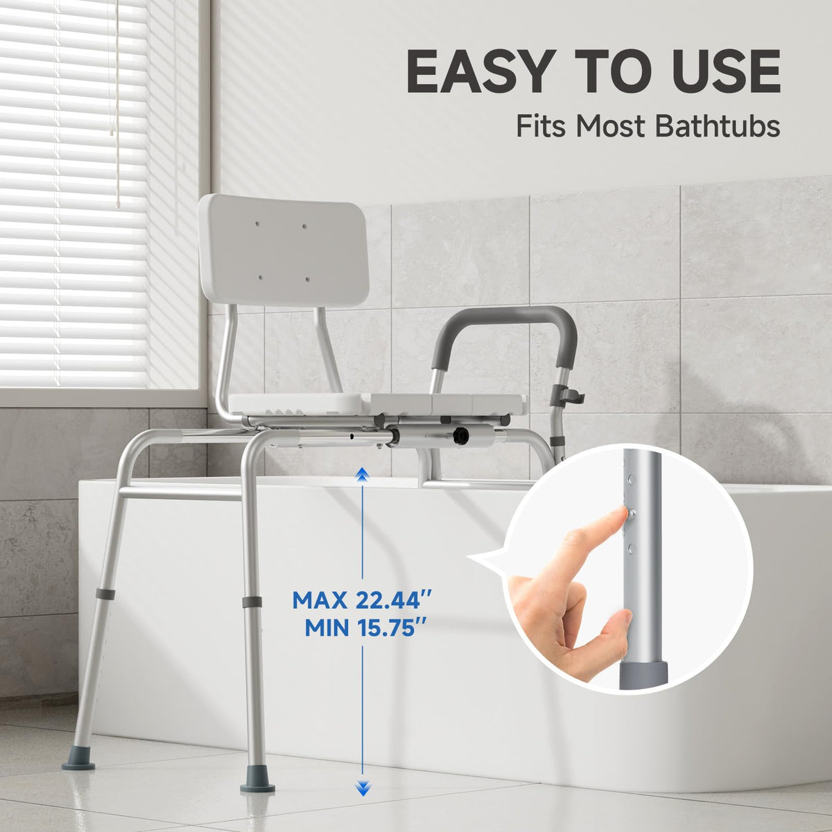 Sliding Shower Chair 350 Lb Capacity C766