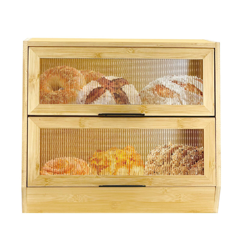 Wooden Bread Box with Window G2746