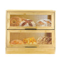 Wooden Bread Box with Window G2746
