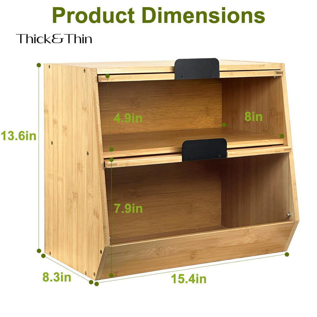 Wooden Bread Box with Window G2746