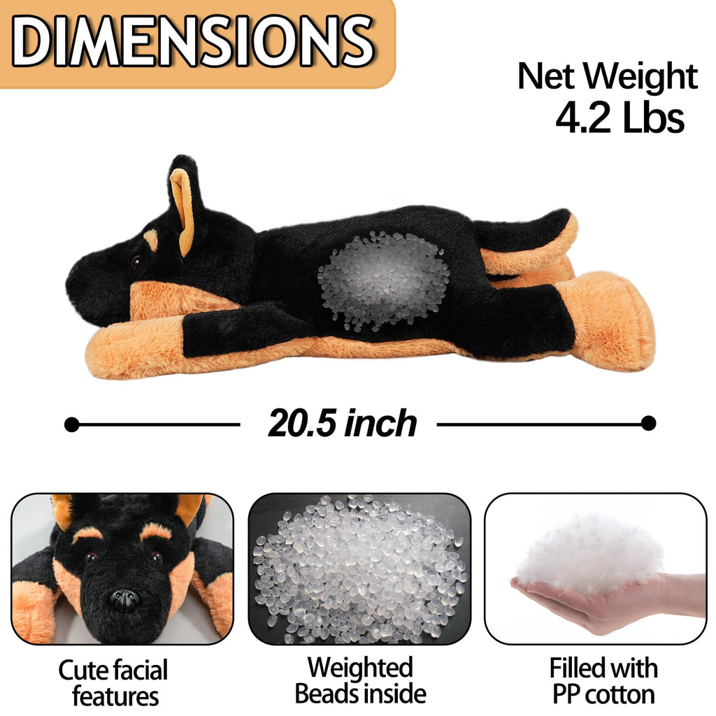 20" 4.1 lbs German Shepherd Plush Hugging Pillow C21130