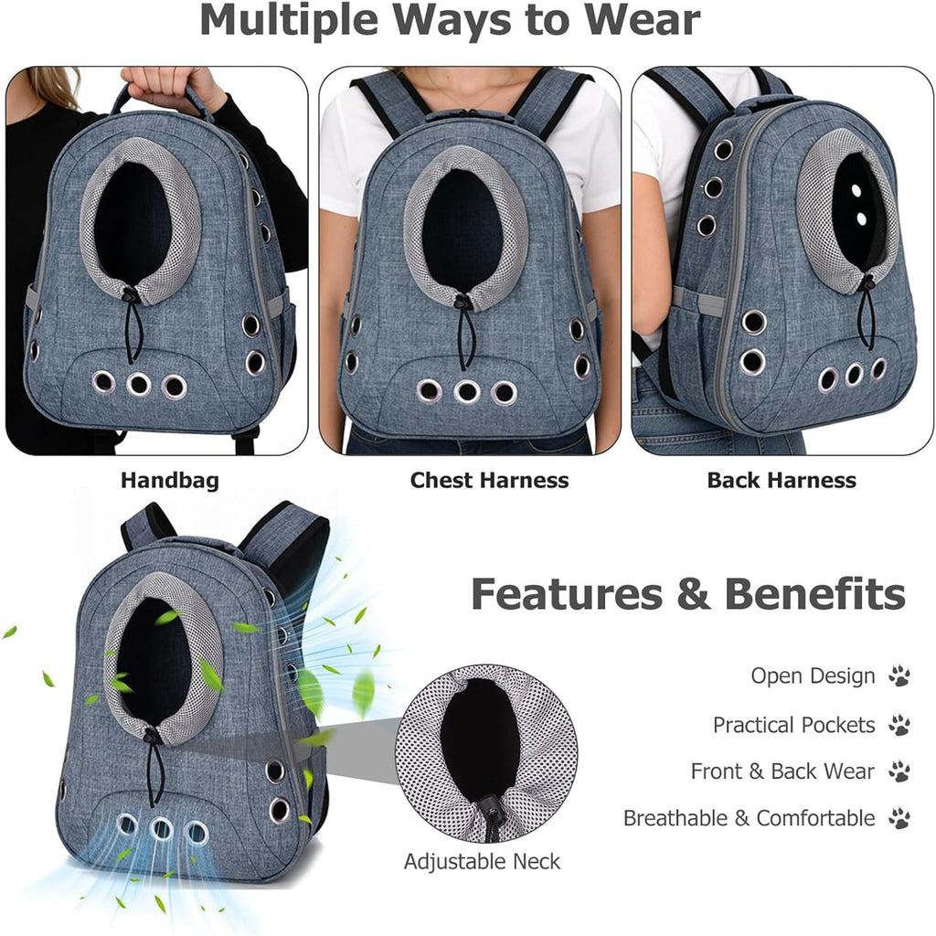 Ventilated Front Facing Dog Cat Backpack Carrier E91279
