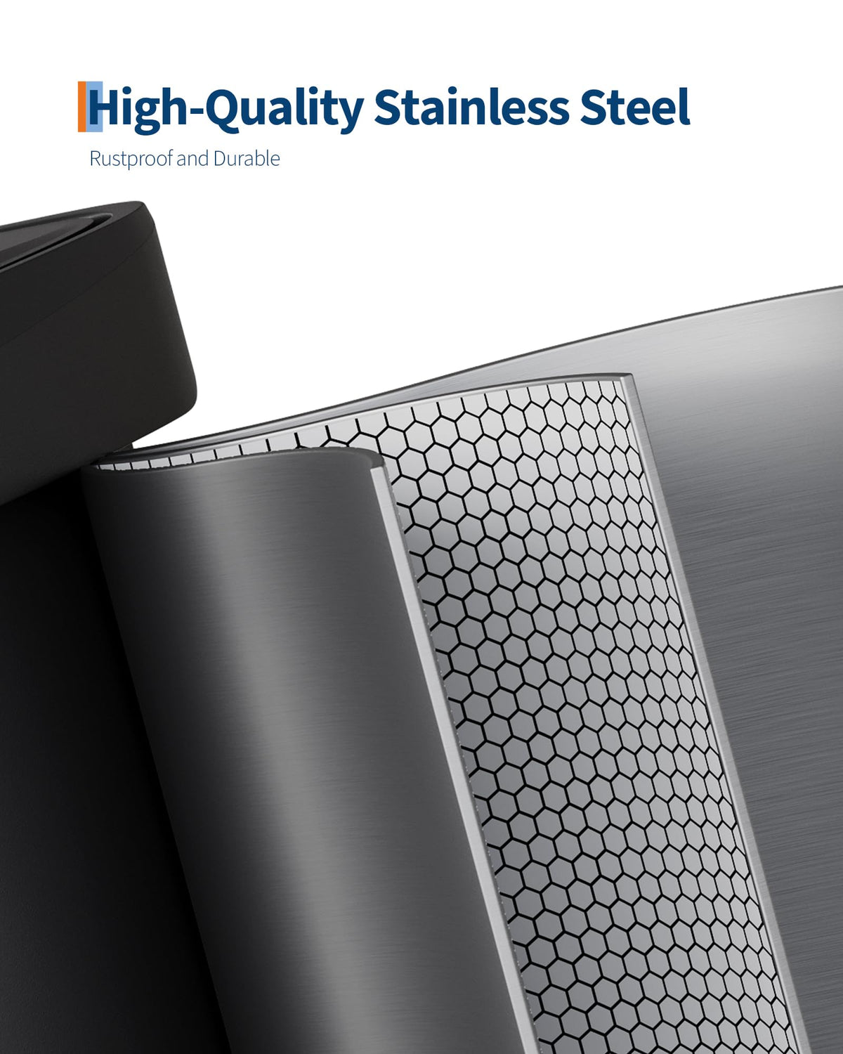 13 gal Stainless Steel Step-on Trash Can with Lid O4406