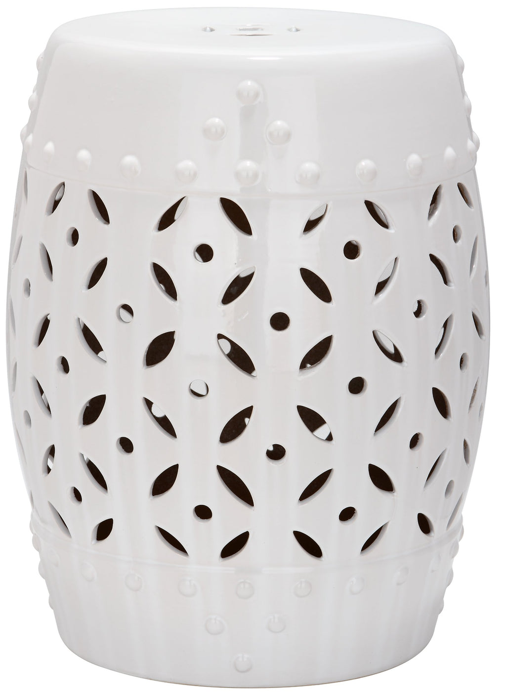 White Ceramic Garden Stool A6293