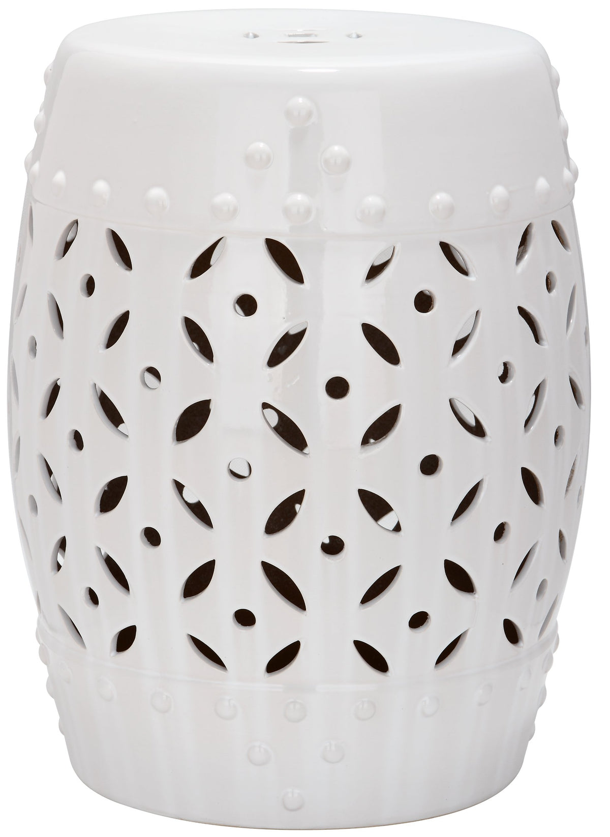 White Ceramic Garden Stool A6293