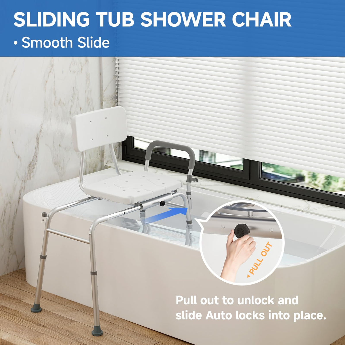 Sliding Shower Chair 350 Lb Capacity C766