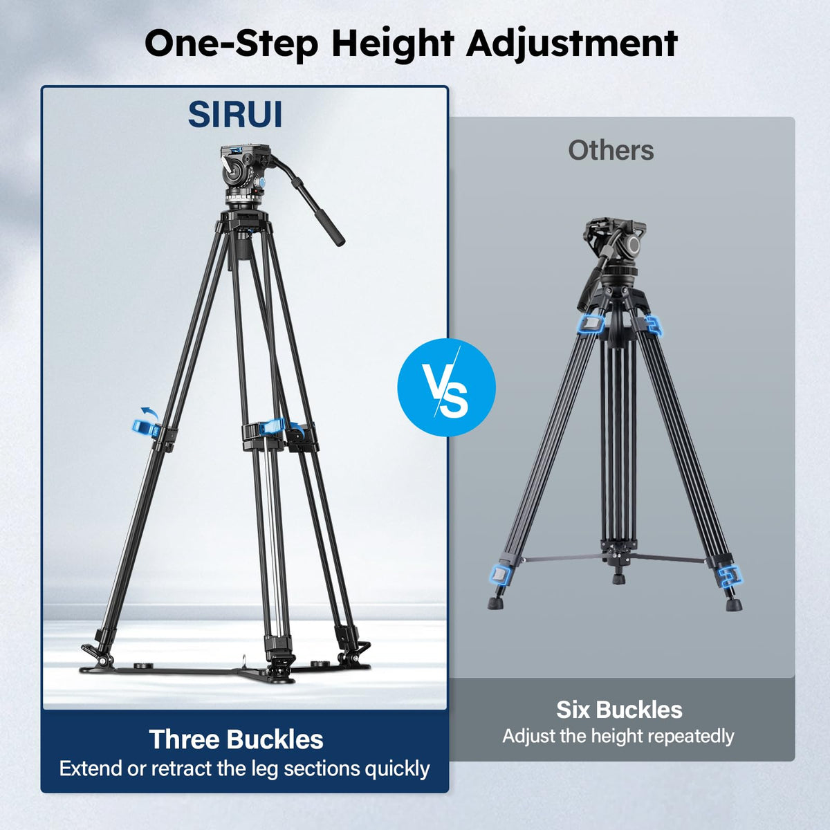 Carbon Fiber Video Tripod with Fluid Head X523
