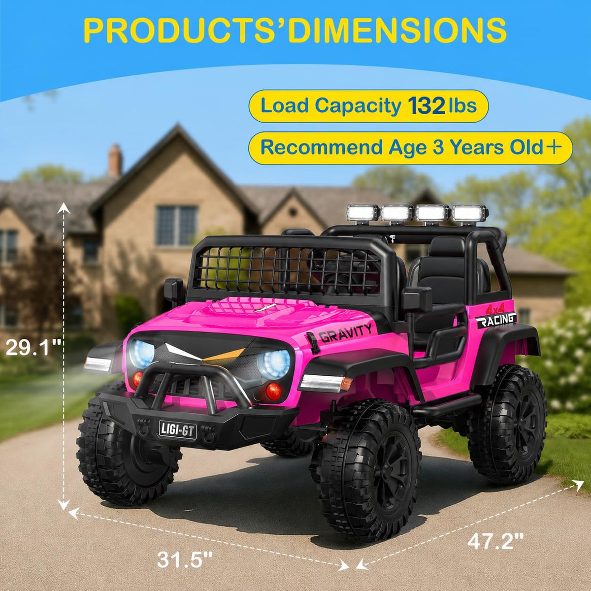 24V 2 Seater 4WD Ride On Car N327798